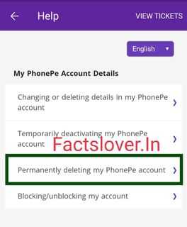 Delete Phonepe Account