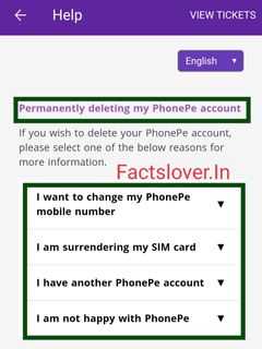 Delete Phonepe Account