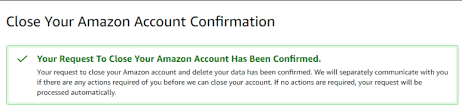 Delete Amazon Account In India