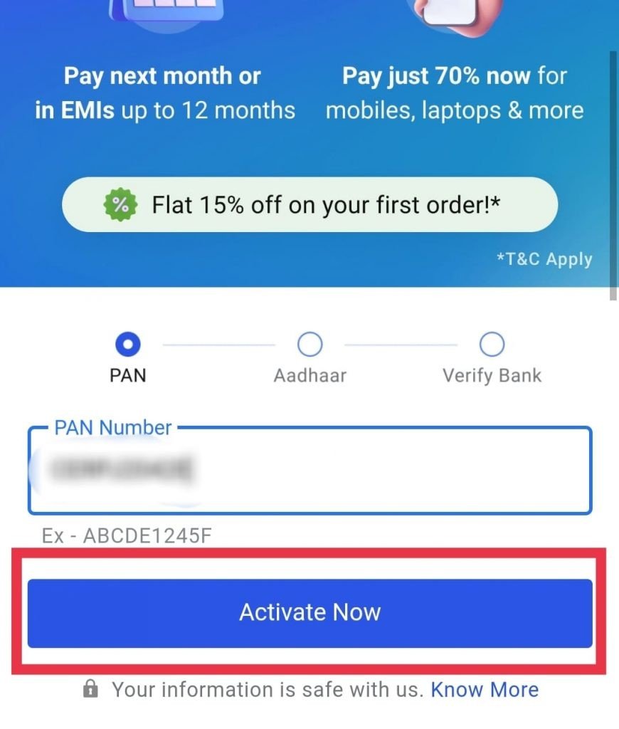 Increase Flipkart Pay Later Limit