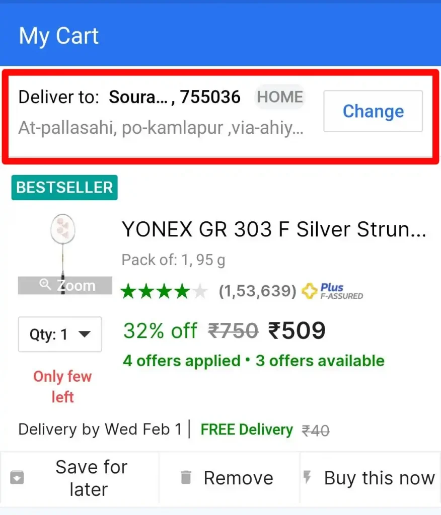 How To Change Delivery Address In Flipkart
