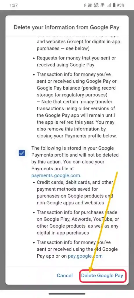 How To Delete Google Pay Account