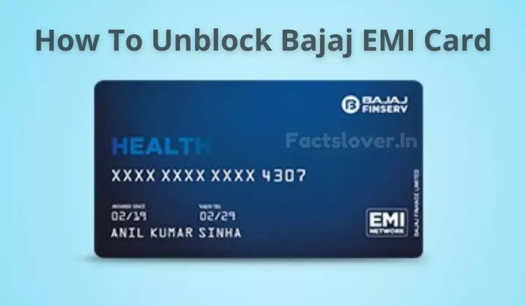 How To Unblock Bajaj EMI Card