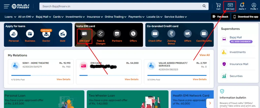 How To Unblock Bajaj EMI Card