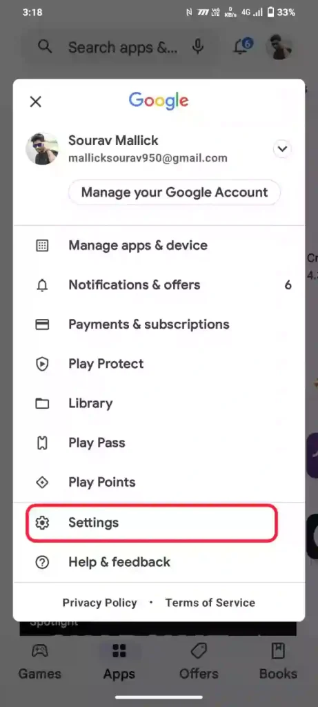 How To Clear Play Store History On Your Phone Step 2